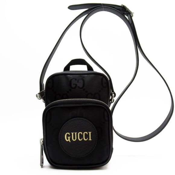 GUCCI Authentic Black Canvas Shoulder Bag - Picture 1 of 5